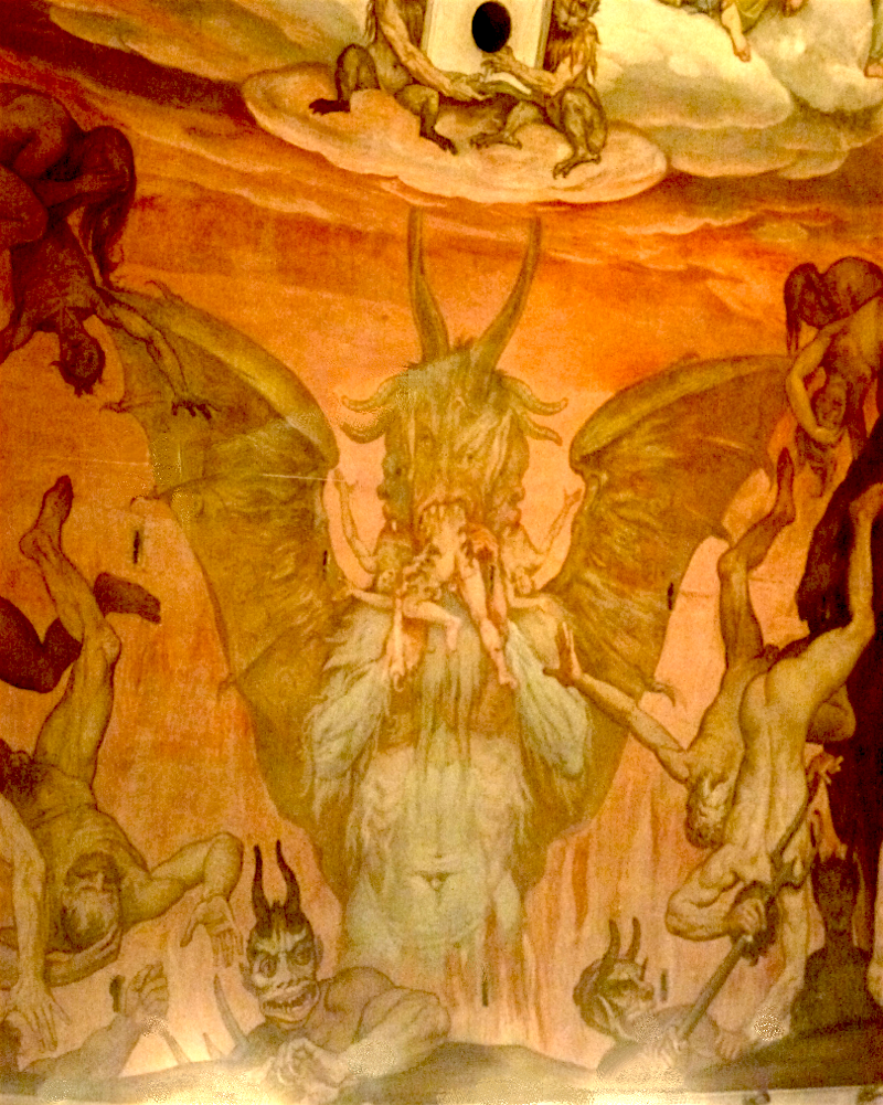 Lucifer, fresque de la coupole de la cathédrale de Florence; photo JP Schmit