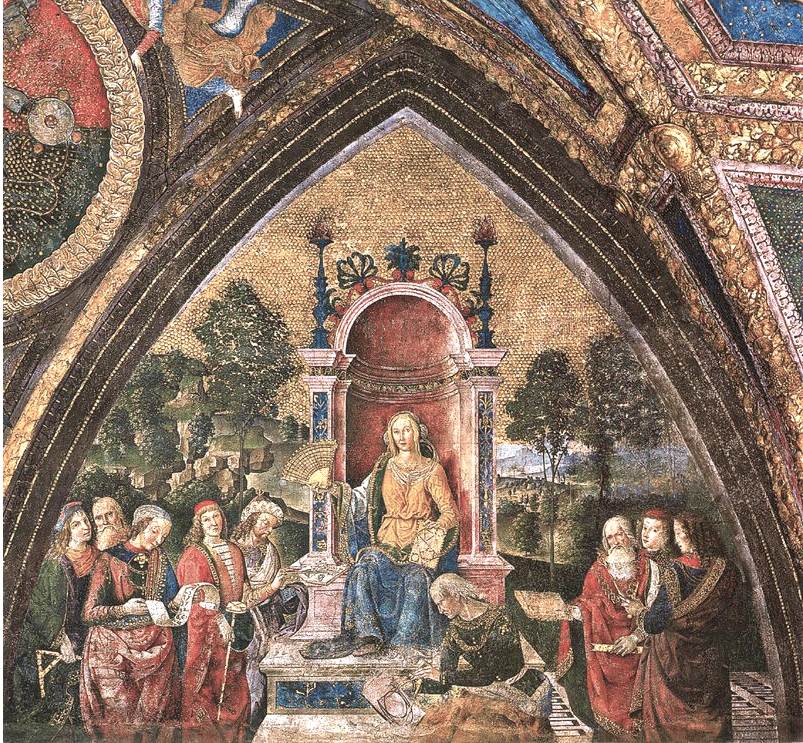 La Géométrie. Appartement du pape Alexandre VI au Vatican; 1292-1294. Peintre: Pinturicchio.