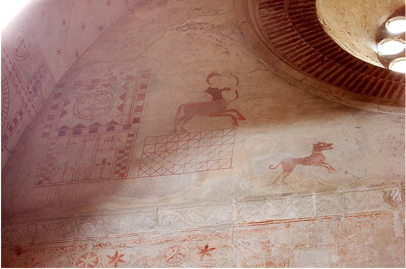 Fresque de l'église templière de Montsaunès; 1180-1225
