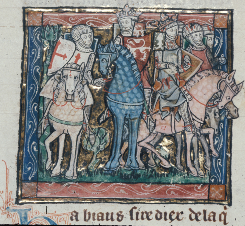  F24v; l’Estoire del Saint Graal, la queste del Saint Graal, Morte Artu (British Library, Royal 14E III)