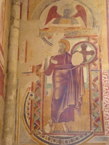 fresque de l'apôtre recouvrant saint Marc 'le Lion'; église San Bevignate; photo JP SCHMIT
