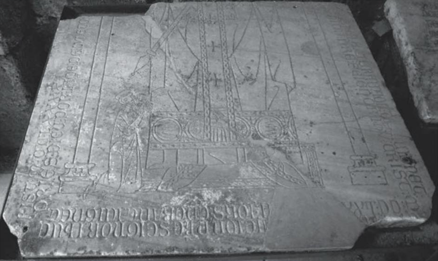 Dalle funéraire de Guilhem de Saint-Jean, archevêque de Nazareth  (1288-1290), Saint-Jean-d'Acre