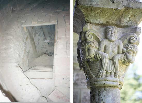 Souterrain templier de Monzon et chapiteau de Saint-Michel de Cuxa