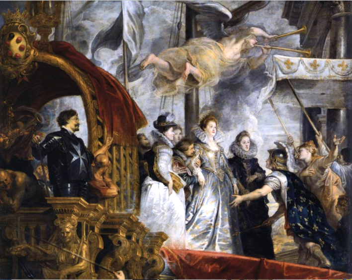Le débarquement de Marie de Médicis au port de Marseille; cycle de Marie de Médicis (1622-1624). Peintre: Peter Paul Rubens. Palais du Luxembourg, Paris.