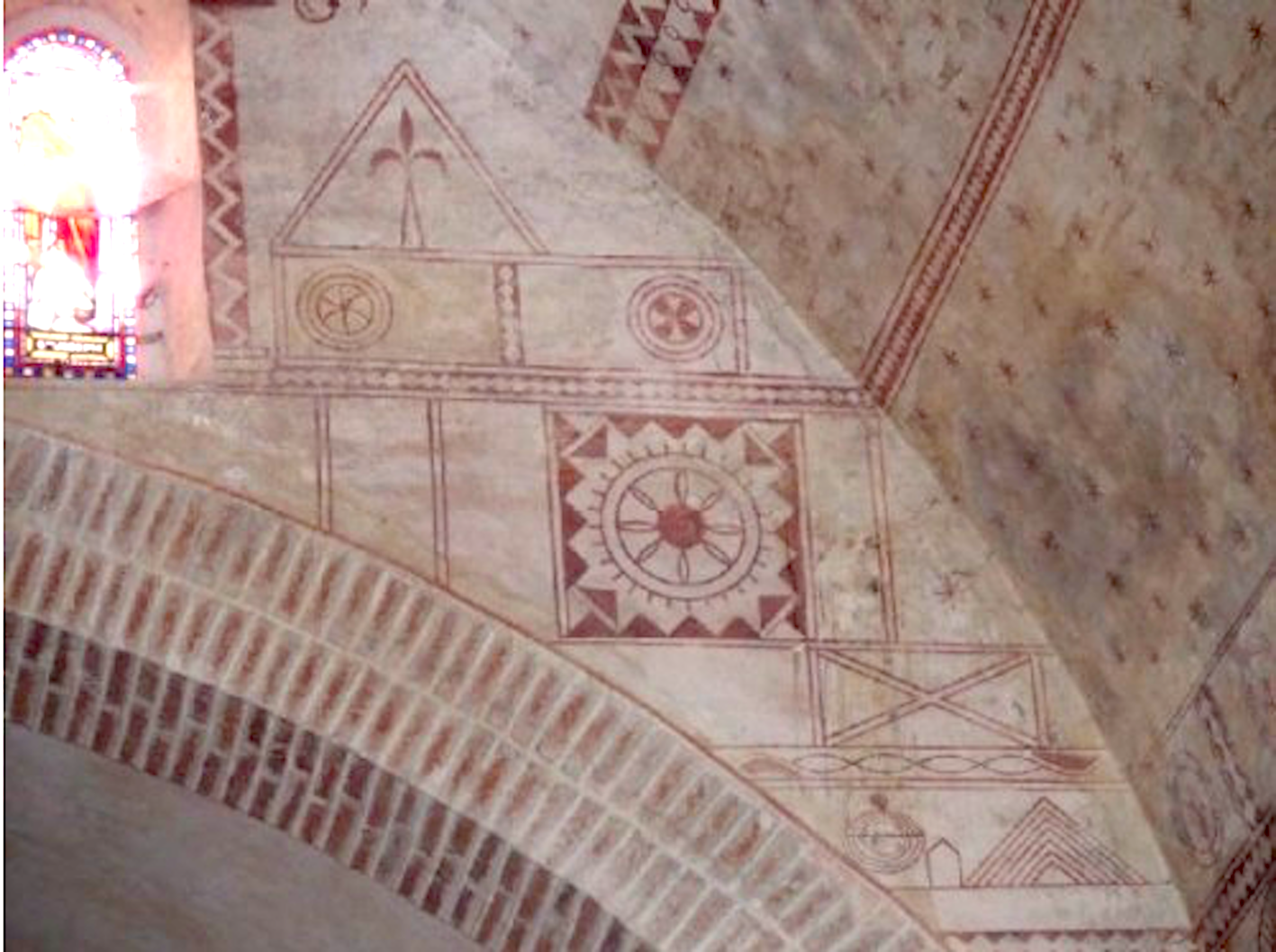 Fresque de l'église templière de Montsaunès; 1180-1225