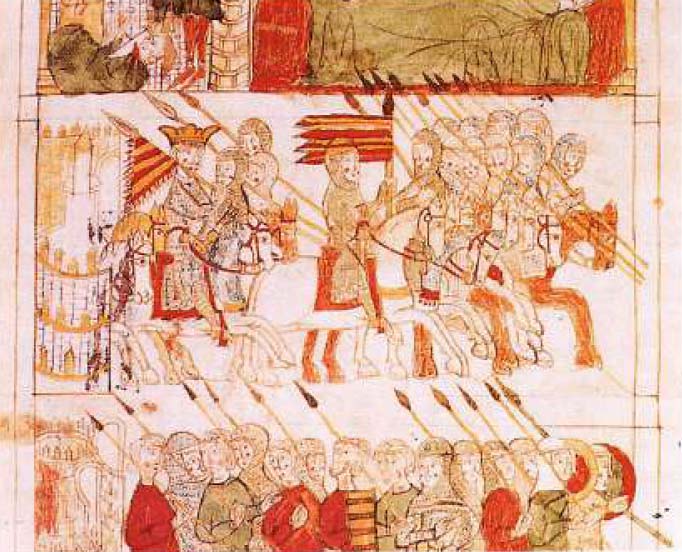 Codex Calixtinus (Liber Sancti Jacobi), f. 90, ms.2631, Biblioteca General Histórica de la Universidad de Salamanca; source: Wikipedia; domaine public