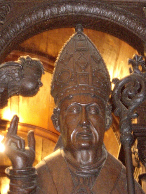 sculpture sur bois du chapitre de la cathédrale Sainte-Marie à Saint-Bertrand-de-Comminges; photo JP SCHMIT