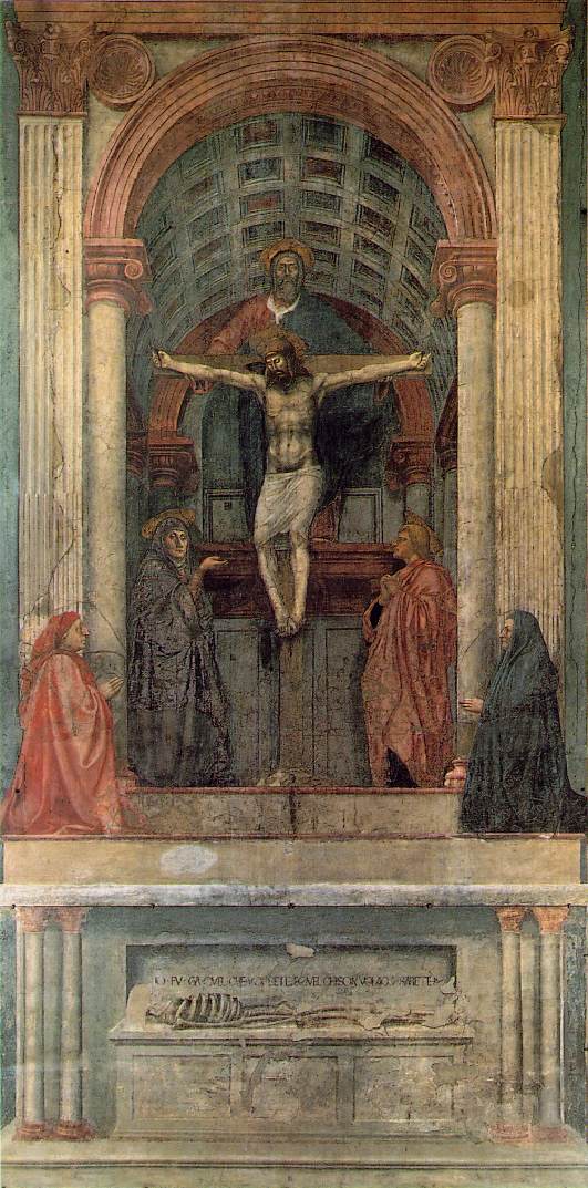 La Trinité; Masaccio; Eglise Sainte Marie Nouvelle; Florence; source: Wikipédia; domaine public